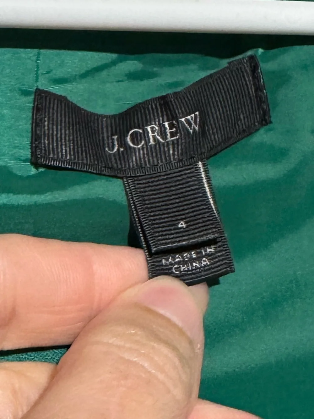 J Crew 100% Wool Dress Size 4 Emerald Green Asymmetric Old Money Cocktail